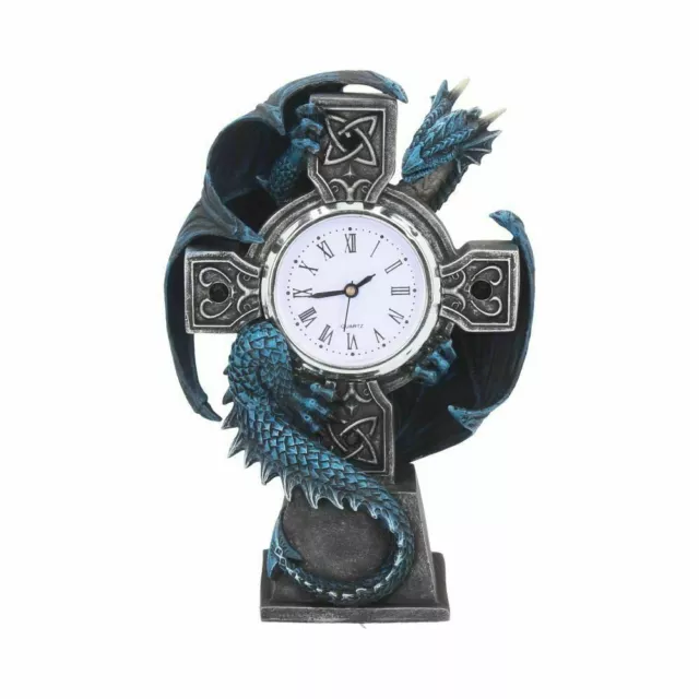 Nemesis now Draco clock blue dragon medieval gothic Ornament 17.8 cm