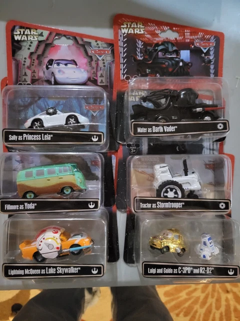 Disney Pixar Cars Star Wars Lot  Mcqueen, Stormtrooper, Mater, Sally, Guido