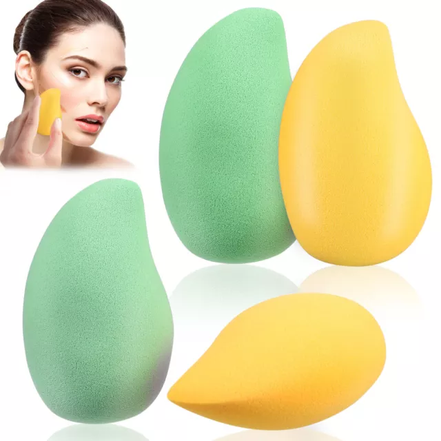 4pc Mango Shaped Beauty Sponge Set for Makeup Blending