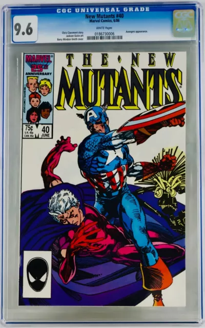 New Mutants #40 CGC 9.6 White Pages Barry Windsor-Smith Cover NM+ No Reserve!