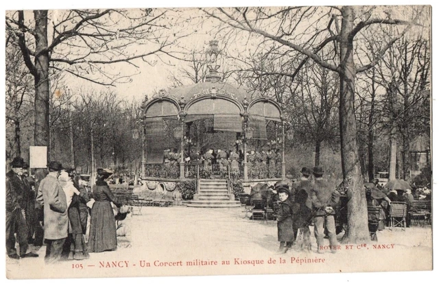 CPA 54 - NANCY (Meurthe and Moselle) - 105. A Military Concert at the Kiosk