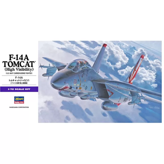 F-14A Tomcat (Hohe Sichtbarkeit) 1:72 KUNSTSTOFF MODELLSATZ HASEGAWA HAE03