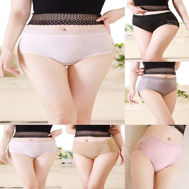 Culotte en dentelle taille haute confortable pour femmes taille plus sans coutur