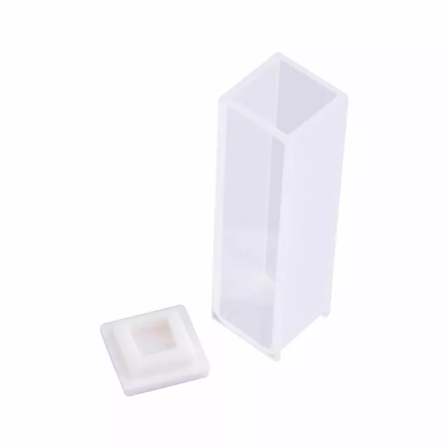 4pcs 3.5ml Optical Quartz Cuvettes 10mm Cuvette Cell Spectrometer with Lid