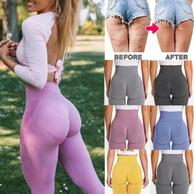 Damen Scrunch Butt Lifting Po Push Up Sport Tights Yogahose Workout Leggings Gym