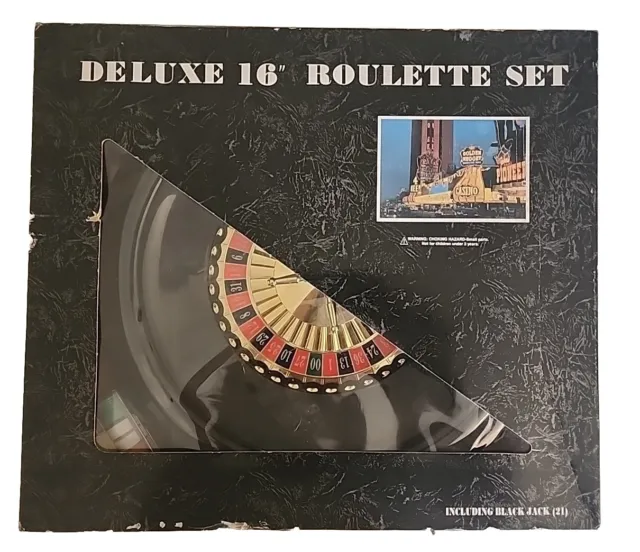 Vintage Deluxe 16" Roulette Set - Black Jack (21) Casino Roulette Set. Brand New