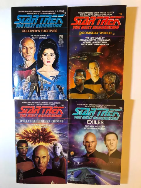 Lot of 4 Star Trek The Next Generation Paperback Books (#11-#14)