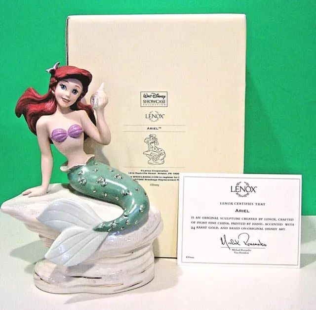 LENOX ARIEL LITTLE MERMAID Disney Showcase sculpture -- -- NEW in BOX with COA