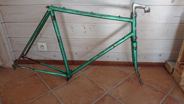Cadre Et Fourche CYFAC Reynolds 953 INOX – Vélo De Route Course Taille 54 Blanc