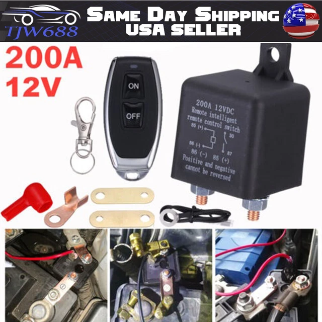 CAR BATTERY SWITCH Disconnect Power Kill Master Isolator Cut Off Remote