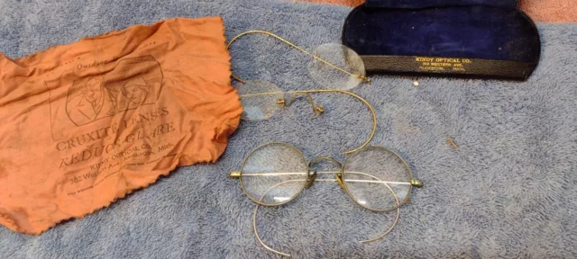 Antique Eyeglasses American Optical 14k Gold Filled Wire Frame