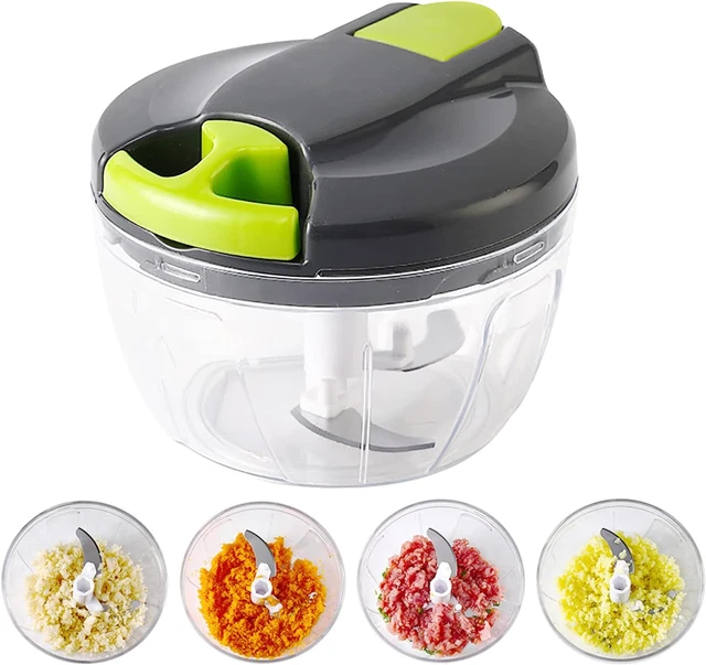 Manual Food Chopper Pull String, 520ml Hand Shredder, Multi-Function Vegetable