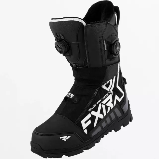 FXR ELEVATION DUAL BOA WINTER SNOWMOBILE SNOW BOOTS -BLACK -Size 9  or  10  -NEW