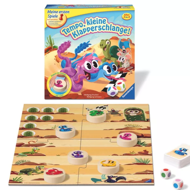 Ravensburger Meine ersten Spiele Wettlauf Tempo, kleine Klapperschlange 20950