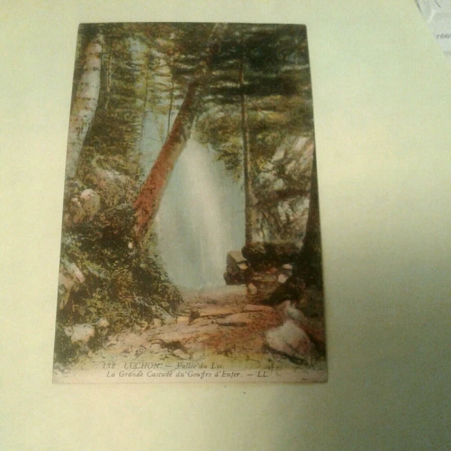 Luchon: Vallee Du Lys - La Grande Cascade Du Gouffre D,Enter - Vintage Card