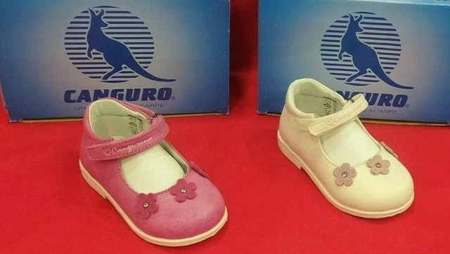 CANGURO SCARPE BAMBINA Ballerina Primi Passi Con Fiorellini EUR 19