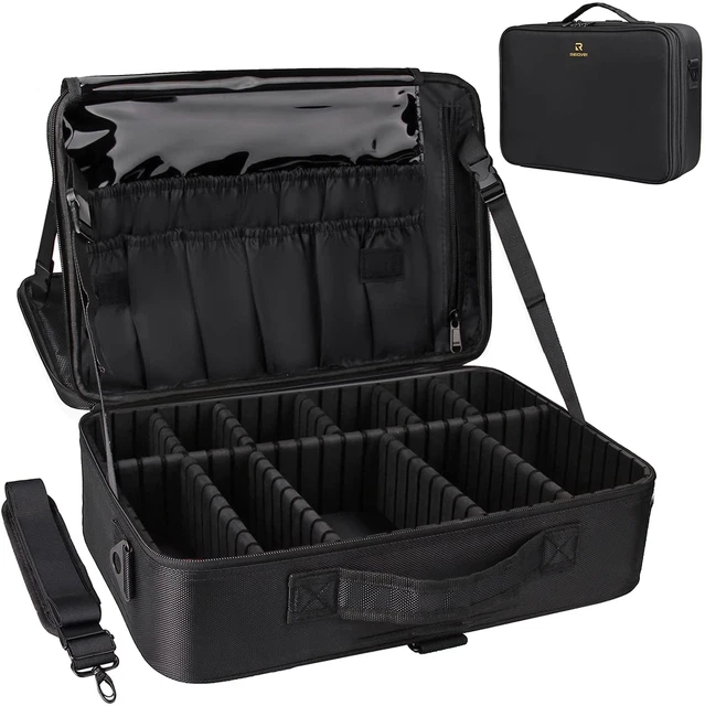 Makeup Case Large Makeup Bag Professional Train Case 16.5 Inches Travel