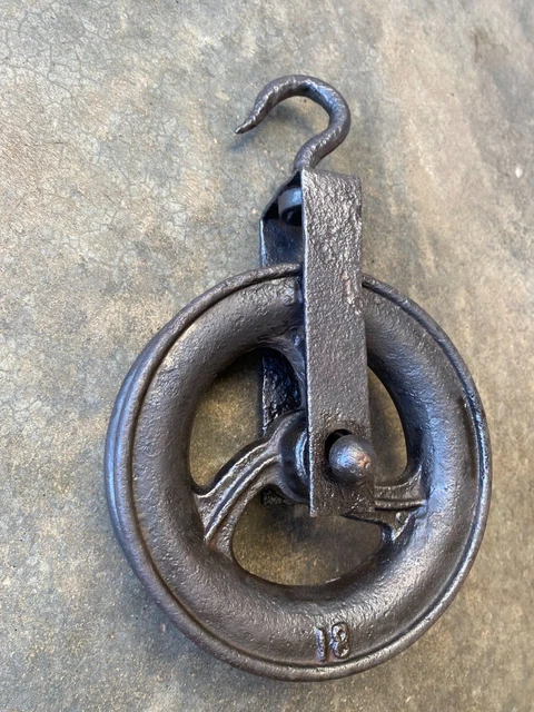Ancienne Poulie Levage En Fonte – Atelier – Diamètre 160 Mm, Largeur 30 Mm