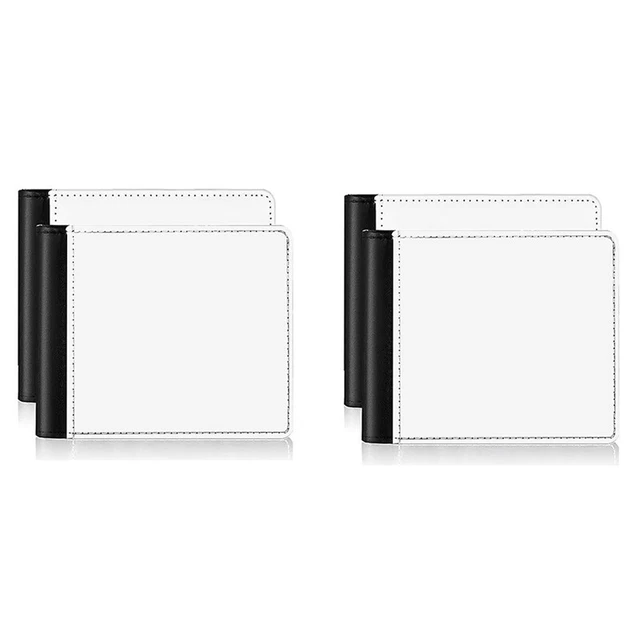 3 Custodie Per Passaporto In PU Bianco E Nero Per Sublimazione | Porta Documenti Con Tasche Multiple Da Viaggio, Formato 20x14 Cm