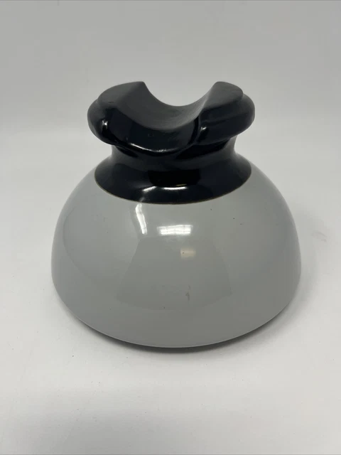 Large Vintage Antique 3 Tier Mushroom Porcelain Insulator In Grey And Brown V946 2