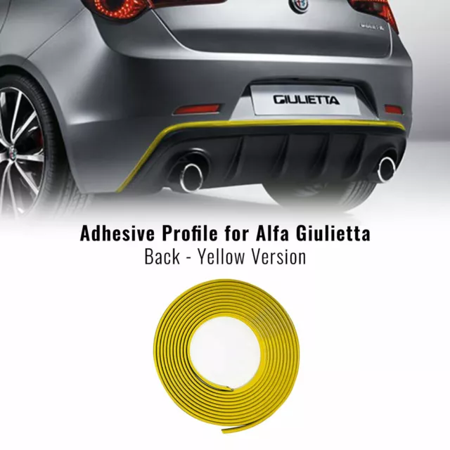 Profilo Giallo Adesivo Dam Paraurti Posteriore Alfa Giulietta 11 mm x 2,00 mt