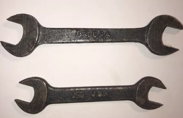 Vintage Ford Open End Wrenches USA Fordson M lot of 2