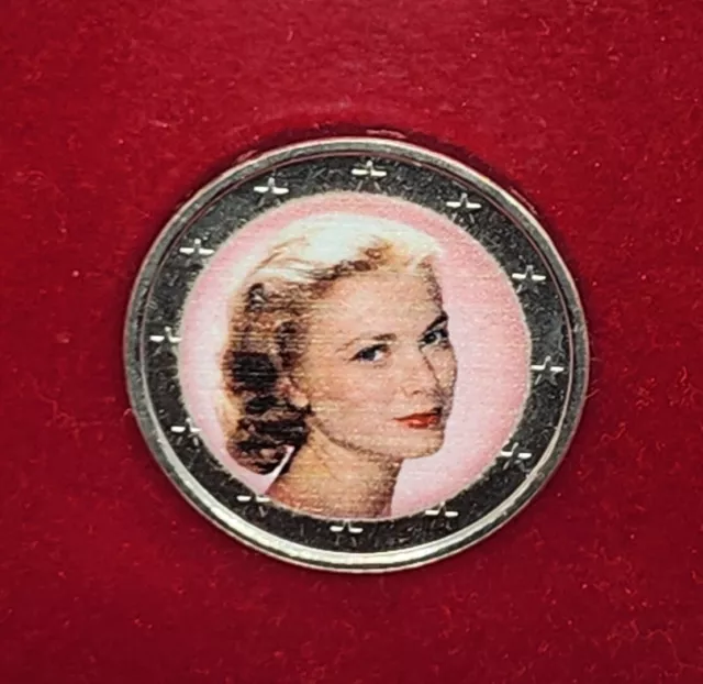 2 Euro Grace Kelly Farbmünze - Schön