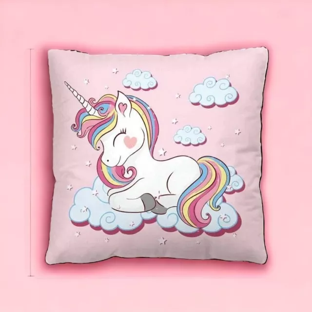 Coussin Forme Barbie Licorne - Rose