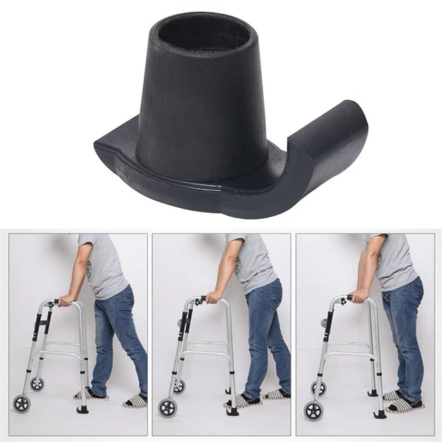1 Pair For Drive Medical Ski Walker Glide Skiing Skid Resistant Black
