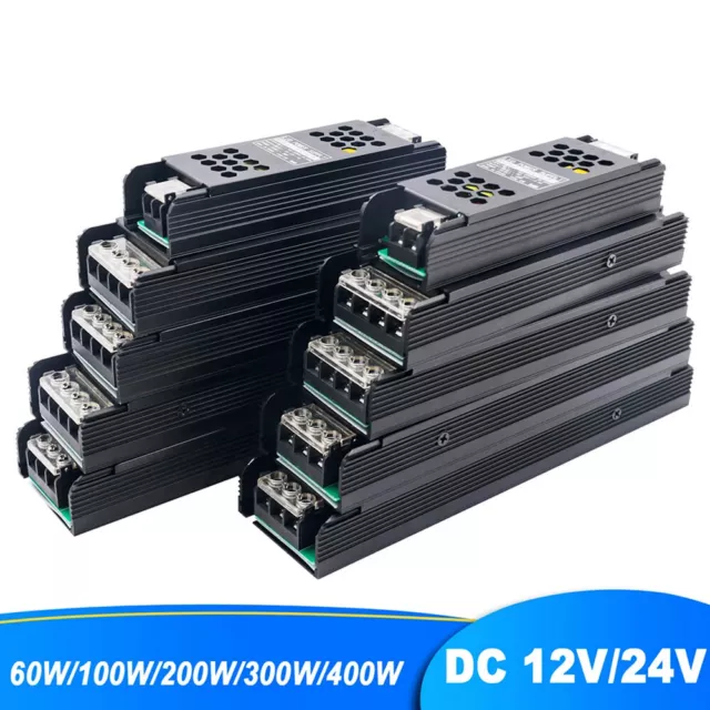 DC 12V 24V Lighting Transformer 60W - 400W Power Supply Driver For LED Strip