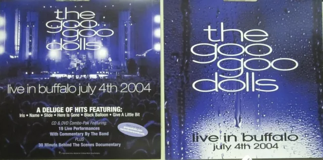 Goo Goo Dolls 2004 Live Buffalo 2 Sided promo poster/flat Flawless New Old Stock