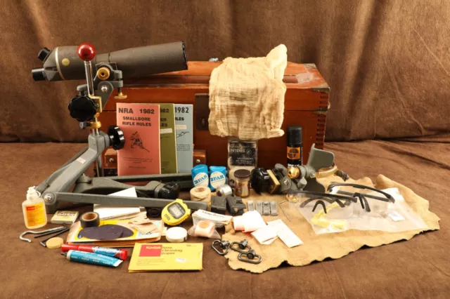 Vintage Rifle Accessories and Wood Case, Bushnell Televar Spotting Scope 40x60mm Vintage Rifle Accessories and Wood Case, Bushnell Televar Spotting Scope 40x60mm