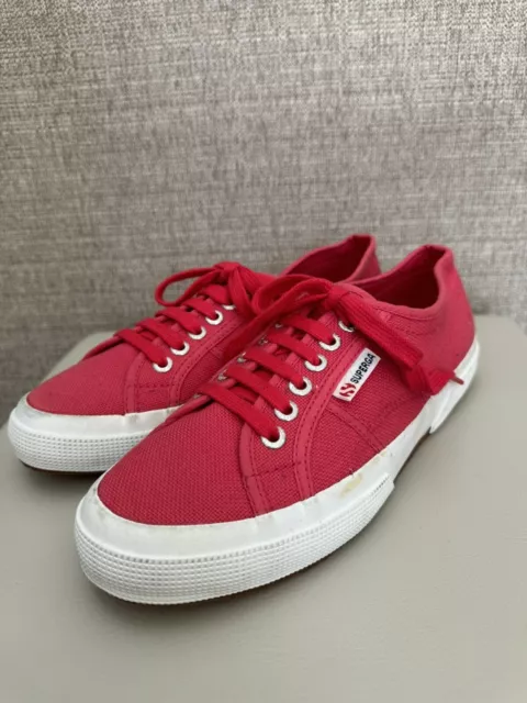 Superga 2750 Cotu Classic Sneaker Azalea Red Pink Women’s Sz 8.5