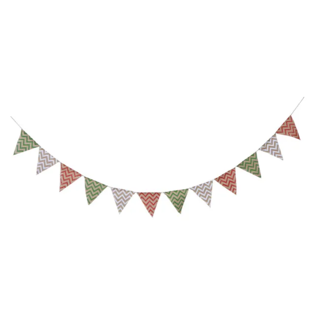 12 Pcs Child Triangle Bunting Flags Wave Printing Banner Wedding Decoration