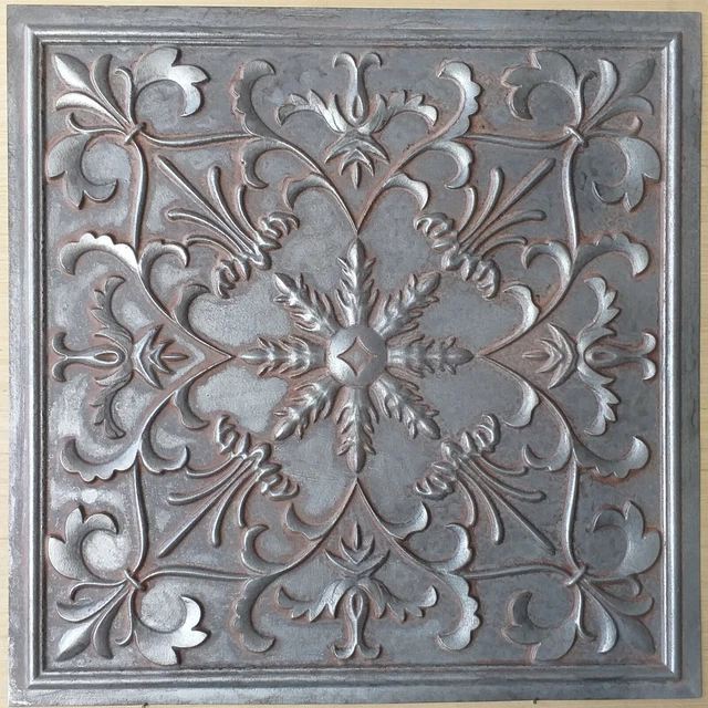 Drop in Ceiling tiles faux tin weathered iron decor wall panels PL70 10pcs/lot