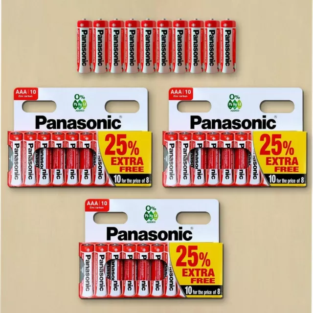 30X Panasonic Genuine AAA Batteries  1.5V LR03 MN2400 Battery AM R03