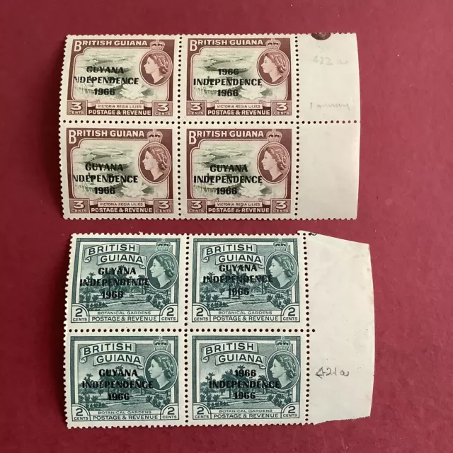 Guyana Independence 1966 for Guyana SG421a SG422a  UMM  Unmounted Mint Ref AX12