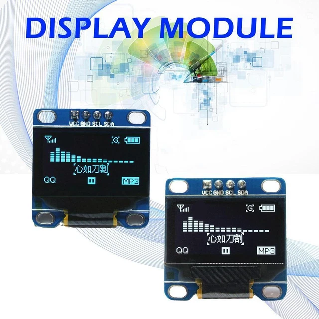 0,96& OLED SSD1306 I2C IIC SPI Serial 128X64 LCD Display Gelb 4J0D Bl ...