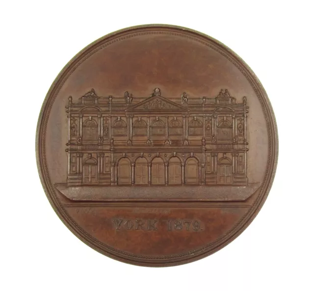 1879 YORKSHIRE FINE ART AND INDUSTRIAL EXHIBITION 76mm MEDAL - BY OTTLEY