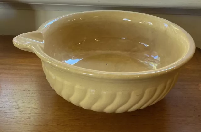 Vintage Antique Hoffman Style  Pottery  Large Mixing Bowl 32cm Diameter Top