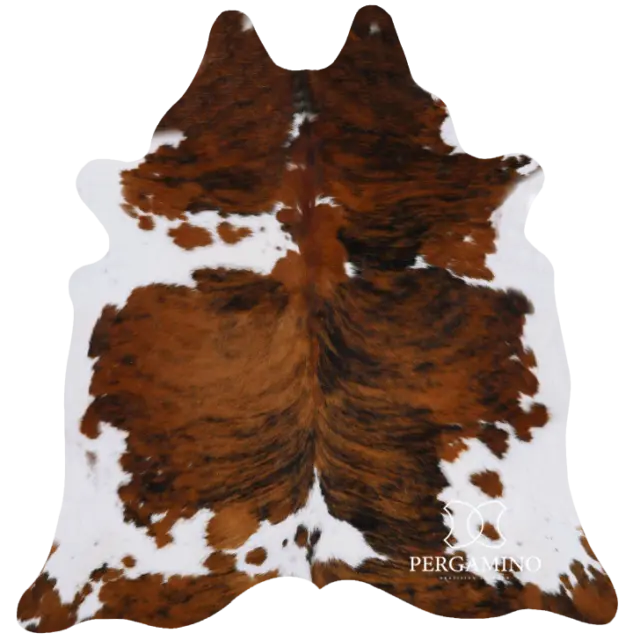 Cowhide Rug Tricolor Cow Hide Brazilian Area Rugs Hair on Hide Size XXL