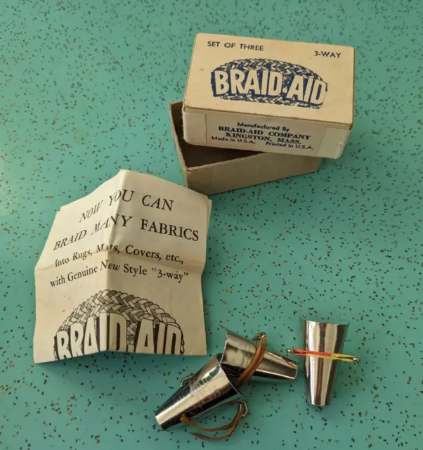 Juego de trenzas de 3 vías vintage TREND-AID con instrucciones y caja original