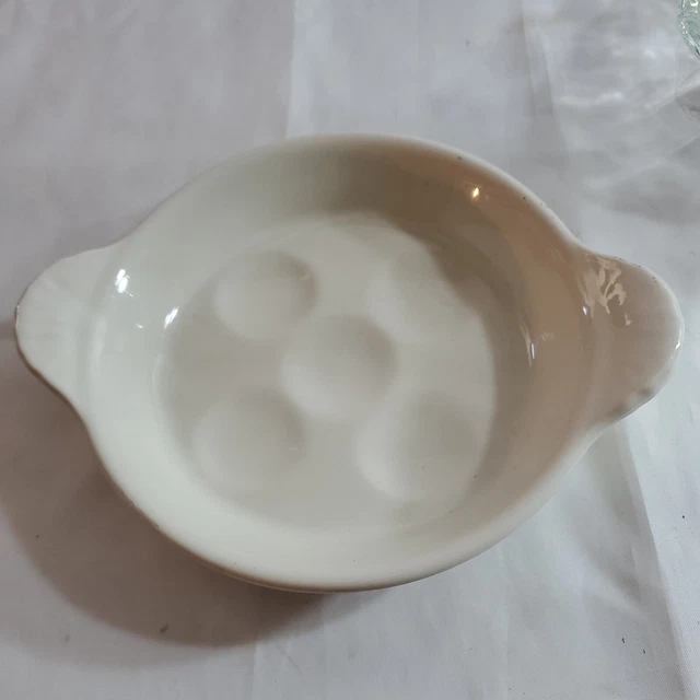 BTC Glaze Dish [eggs, escargot, appetizer] Bel Terr Henn USA Pottery 91154  1/2