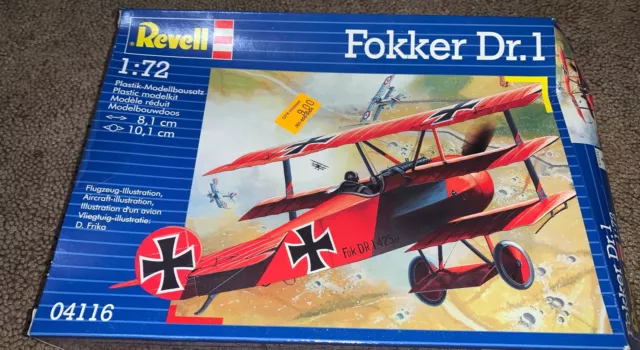 Revell #04116 1/72 Scale Fokker Dr.1 Triplane New In Original Box