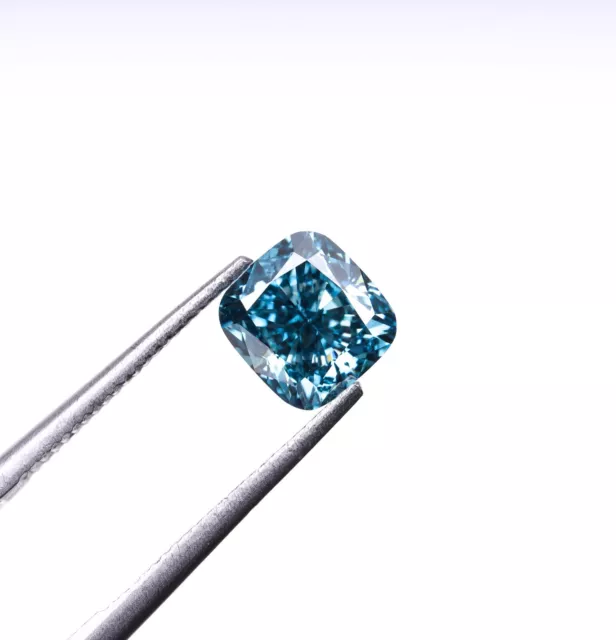 1CT Azul Amortiguador Corte Diamante Elegante Color Suelto para Joyería Hacer
