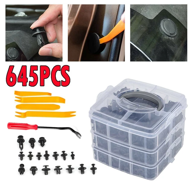 240pc Set Plastic Rivets Fastener Fender Bumper Push Clips With Tool For Honda E - Foto 5