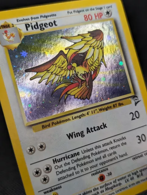 Pidgeot Japanese Pokemon card Nintendo Holo Rare NO.018 LV.40 HP80 TCG F/S