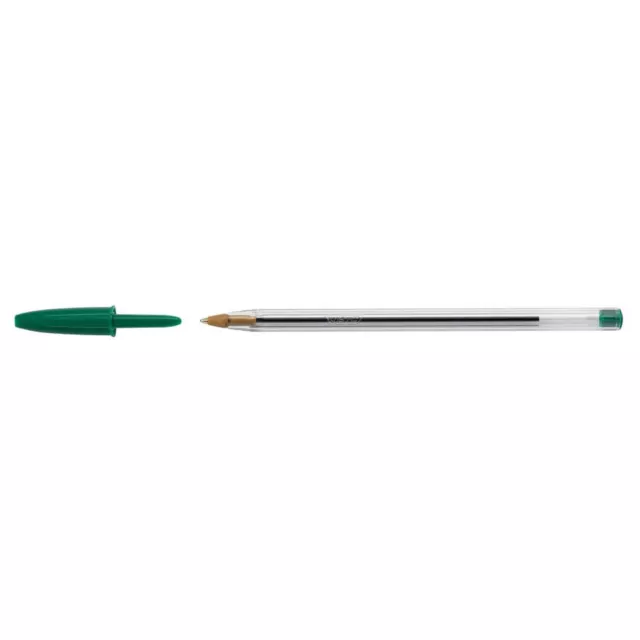 10x BIC Cristal Kugelschreiber grün Einweg Kuli ORIGINAL ISO 12757-2 8373629 NEU