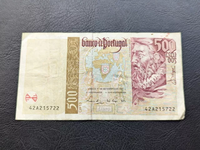 1997 - Banco De PORTUGAL - 500 (Five Hundred) Escudos Banknote Note