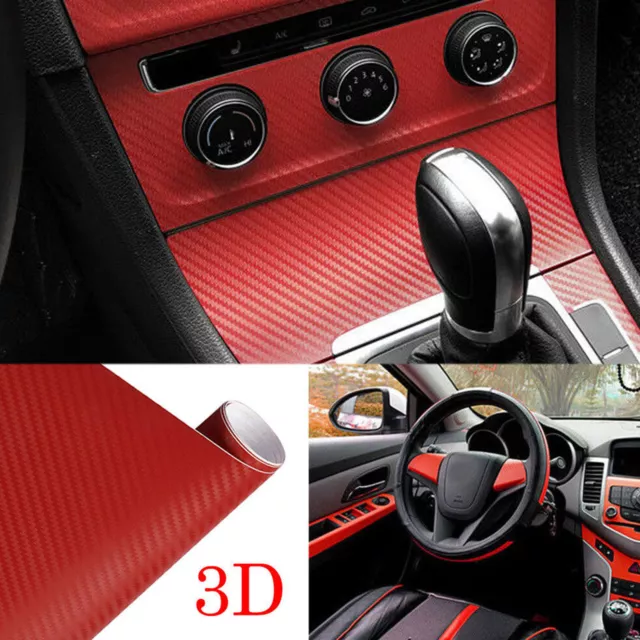 AUTOCOLLANT D'ENVELOPPE DE panneau d'accessoires intérieurs de voiture 3D  rouge EUR 7,82 - PicClick FR